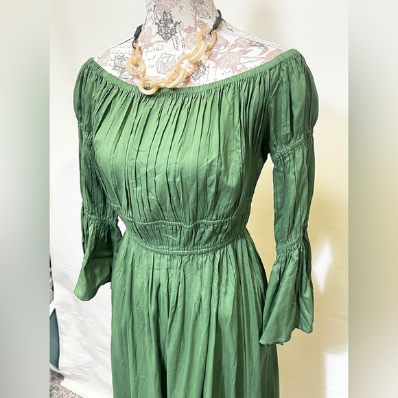ALEXIA ADMOR Green smocked midi dress size 8 - Picture 5 of 14